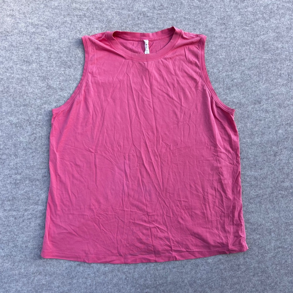 Lululemon Love Tank Top Womens Size 20 Pink Pima Cotton Muscle Tank Relaxed Fit